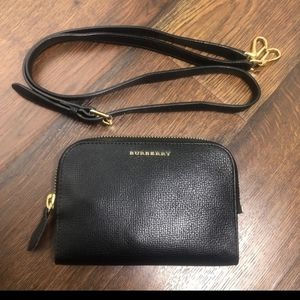 Burberry Saffiano Grain Black Crossbody Bag Clutch